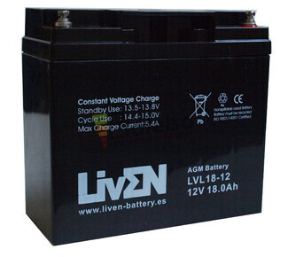 Batera 12 V 18 Amperios Liven Battery LVL18-12